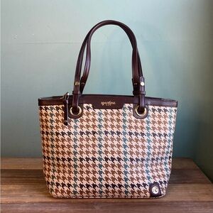 Spartina 449 Eliza Island Linen and Leather Tote Bag